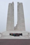 On the steps of the Vimy Memorial, March 2014.